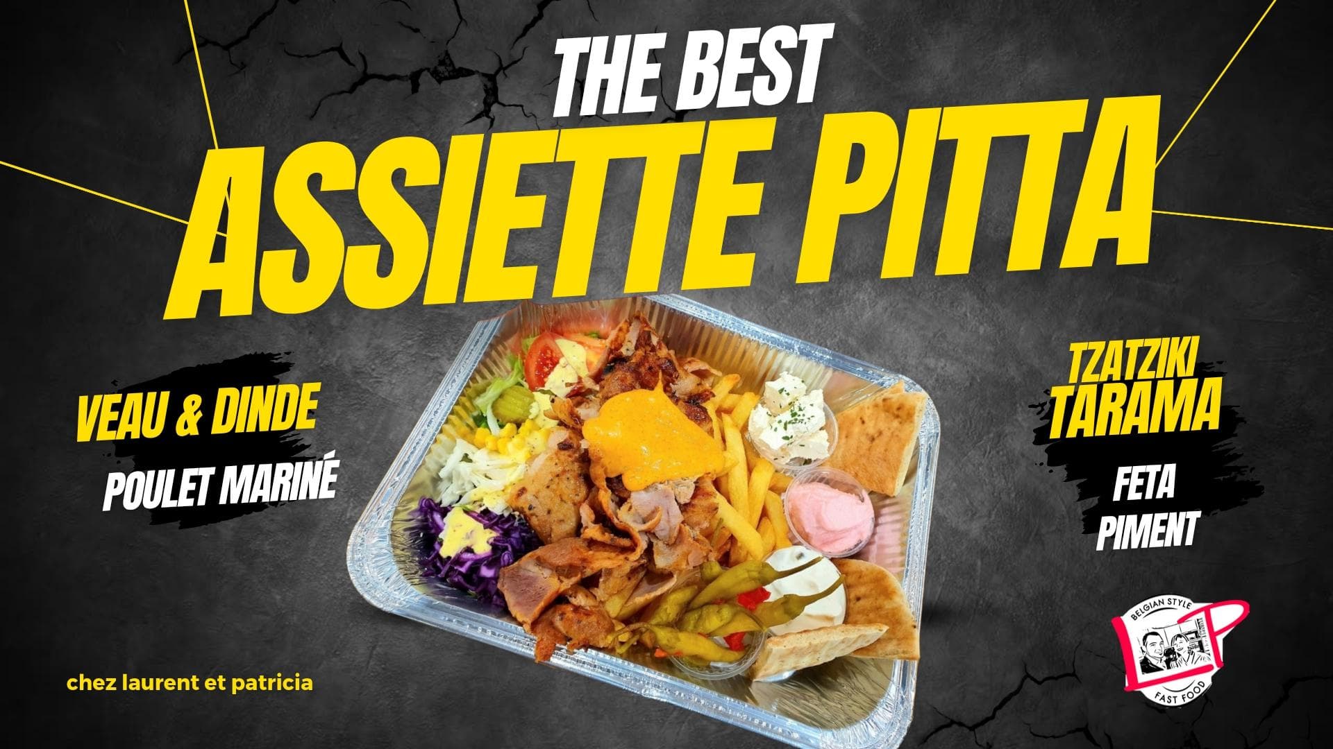 Assiette pitta généreusement garnie
